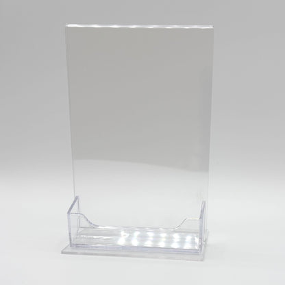 Bottom Load 4 x 6 Sign Holder with Business Card Holder