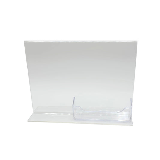Bottom Load 7 x 5 Sign Holder with Business Card Holder