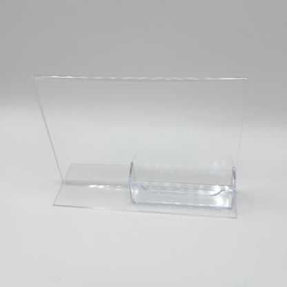 Bottom Load 7 x 5 Sign Holder with Business Card Holder