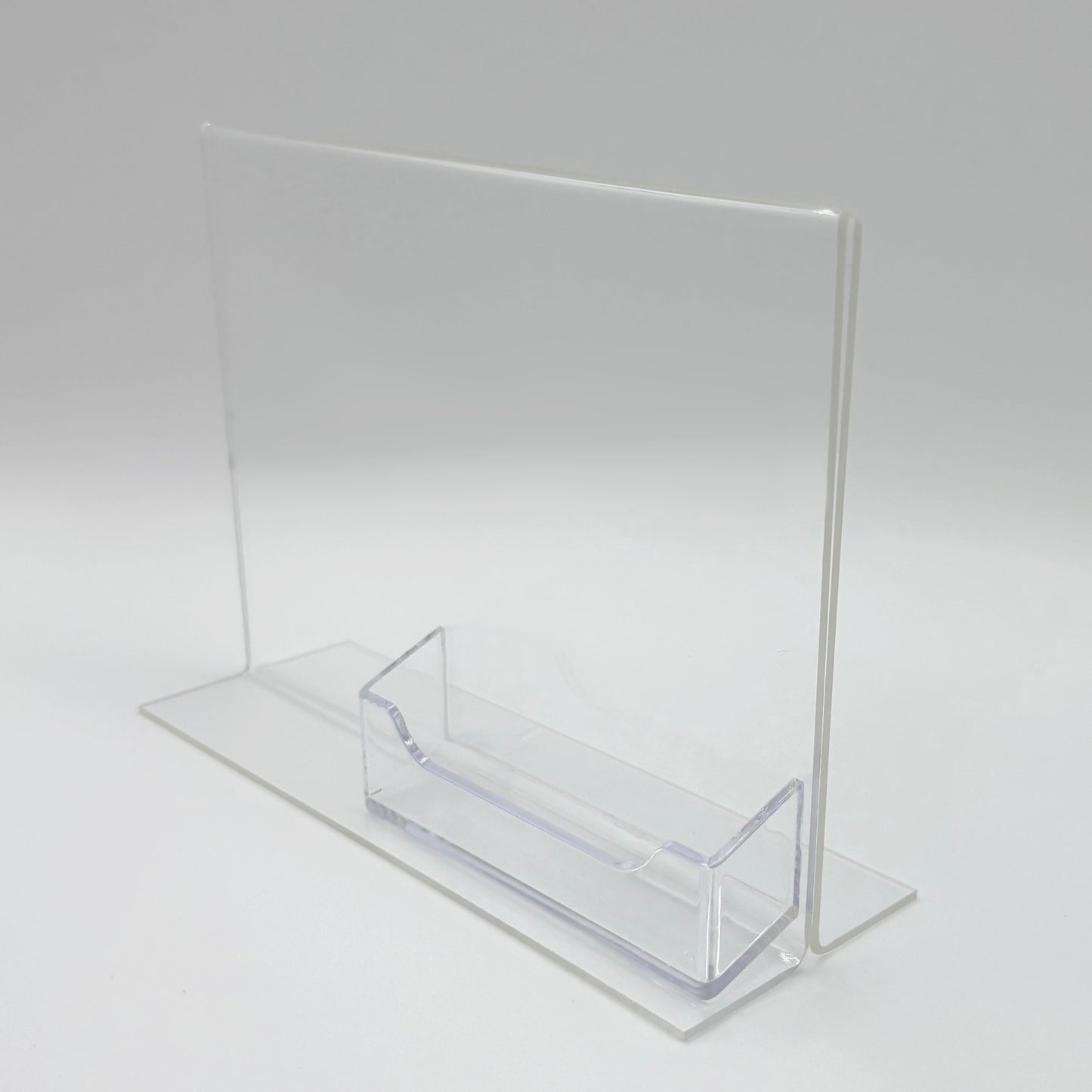 Bottom Load 7 x 5 Sign Holder with Business Card Holder