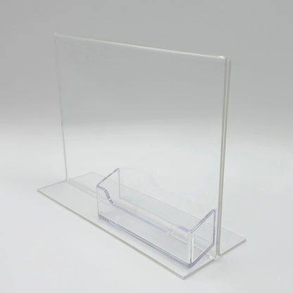 Bottom Load 7 x 5 Sign Holder with Business Card Holder