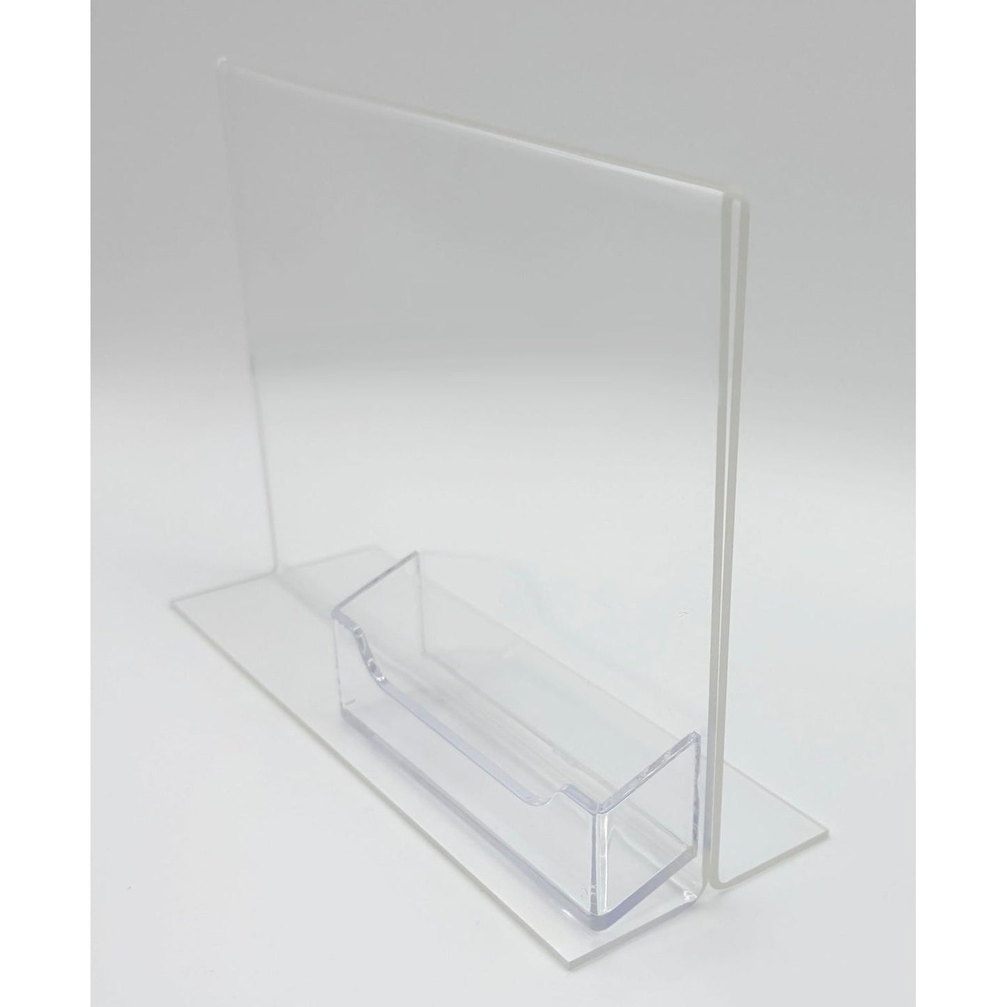 Bottom Load 7 x 5 Sign Holder with Business Card Holder