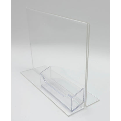 Bottom Load 7 x 5 Sign Holder with Business Card Holder