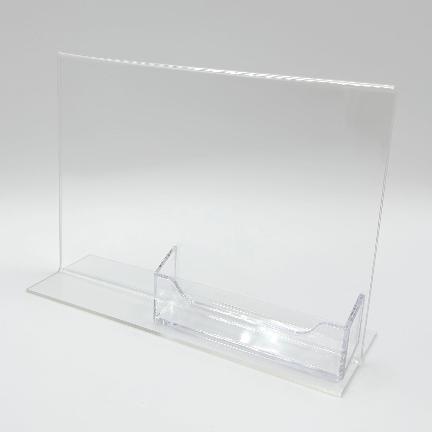 Bottom Load 7 x 5 Sign Holder with Business Card Holder