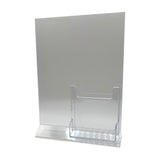 Top Load 8 x 10 Sign Holder with Brochure and Business Card Holder