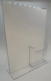 Bottom Load 8.5 x 11 Sign Holder with Brochure Holder