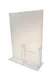 Bottom Load 8.5 x 11 Sign Holder with Brochure Holder