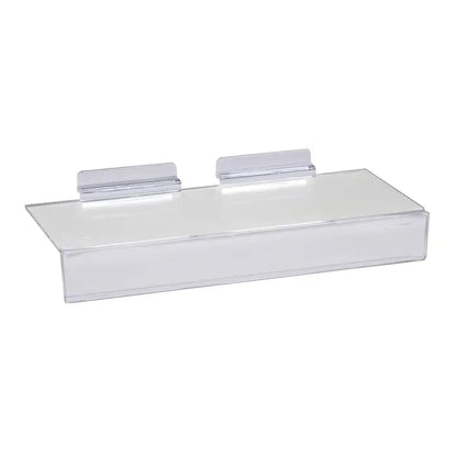 Clear Injection Molded Slatwall Shelves