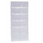 Clear Acrylic 12-Pocket Wall-Mount Business Card Holder