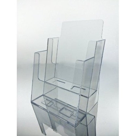 Clear 2-Tier 6" x 9" Bi-Fold Brochure Holder