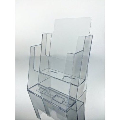 Clear 2-Tier 6" x 9" Bi-Fold Brochure Holder