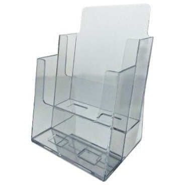 Clear 2-Tier 6" x 9" Bi-Fold Brochure Holder