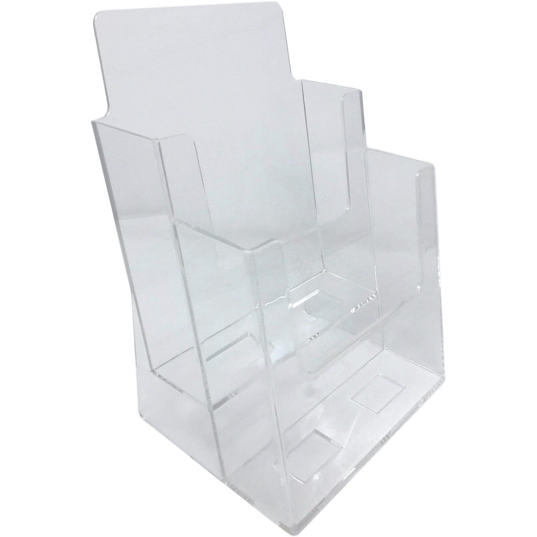 Clear 2-Tier 6" x 9" Bi-Fold Brochure Holder
