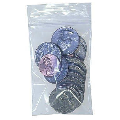 Mil x Clear Resealable Poly Bags, 100-Pack