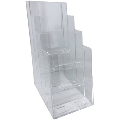 Clear 4-Tier 4" x 9" Tri-Fold Brochure Holder