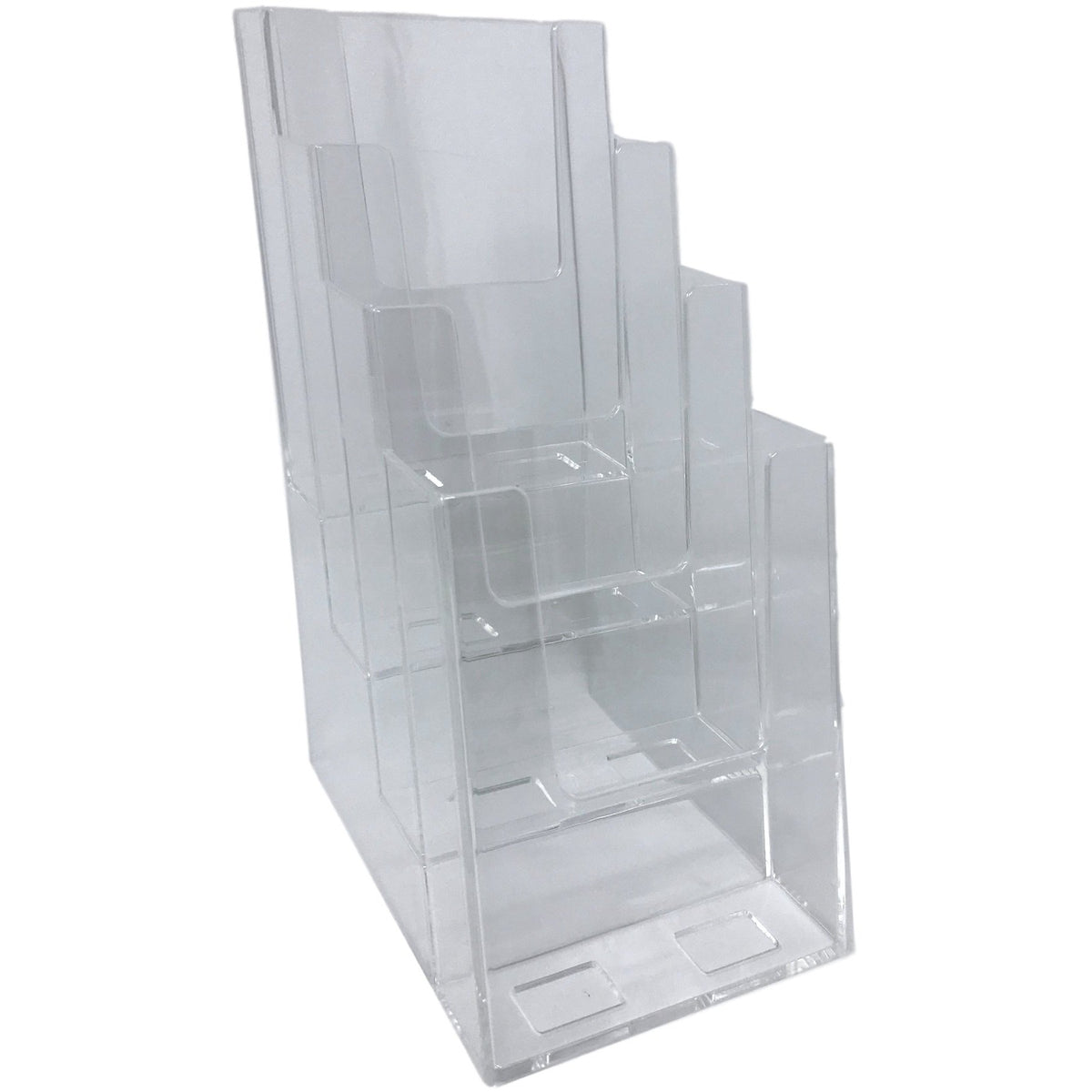 Clear 4-Tier 4 x 9 Tri-Fold Brochure Holder