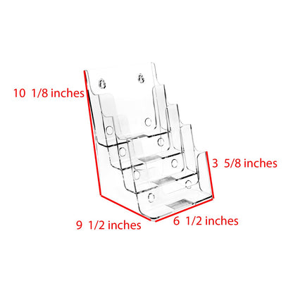 Clear 4-Tier 6 x 9 Bi-Fold Brochure Holder