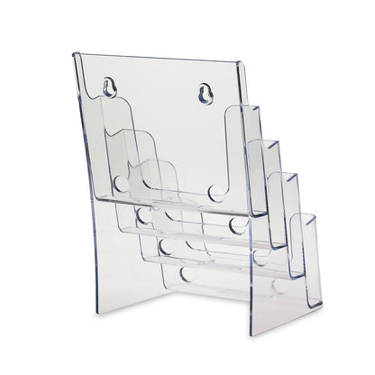 Clear 4-Tier 6 x 9 Bi-Fold Brochure Holder
