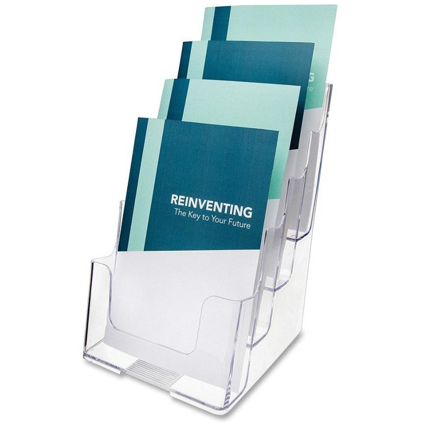 Clear 4-Tier 6 x 9 Bi-Fold Brochure Holder