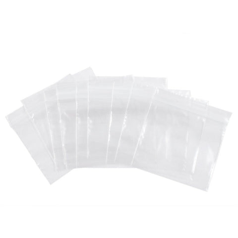 2 Mil 5" x 5" Clear Resealable Zip Lock Poly Bags, Pack of 100