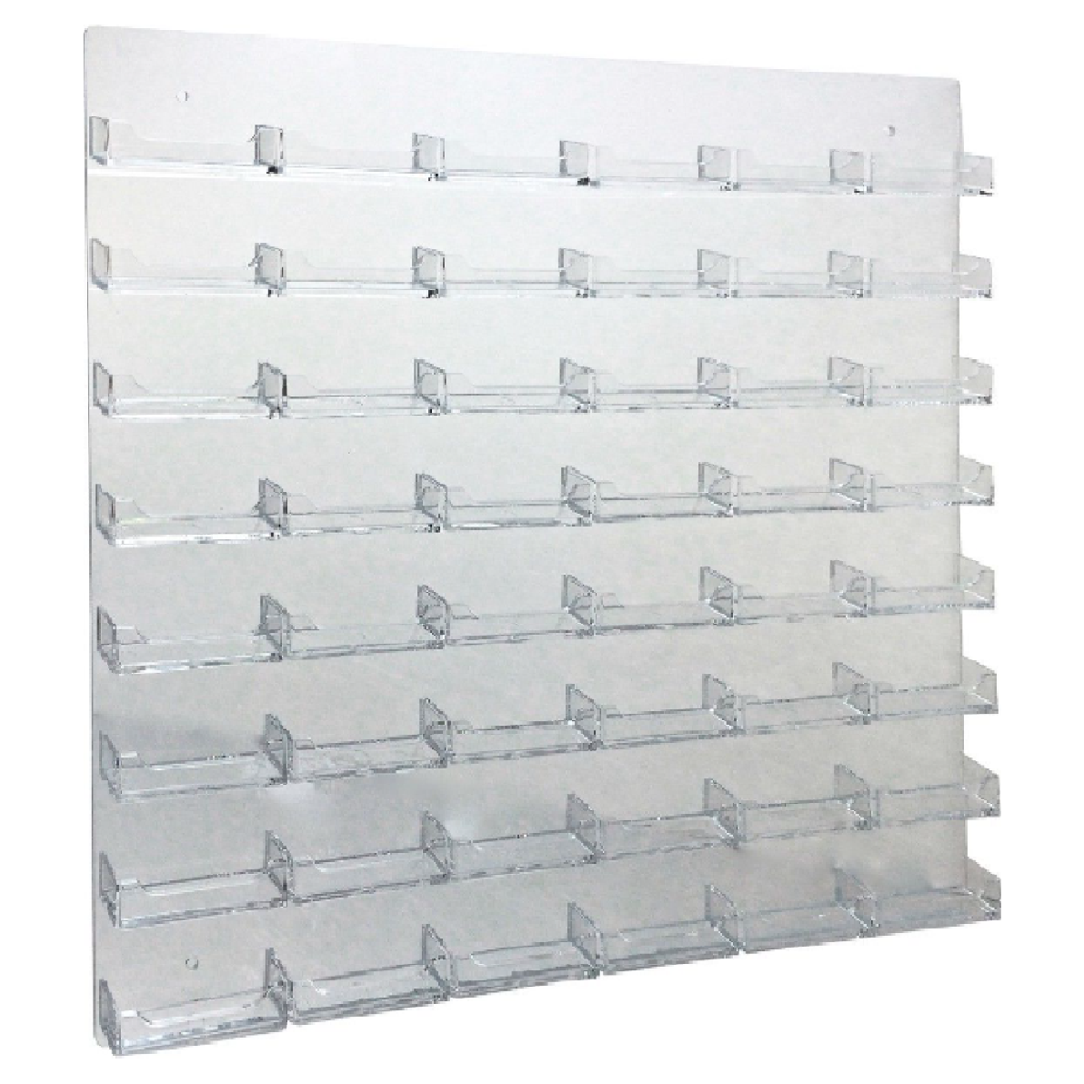 Clear Acrylic 48-Pocket Wall-Mount Business Card Holder