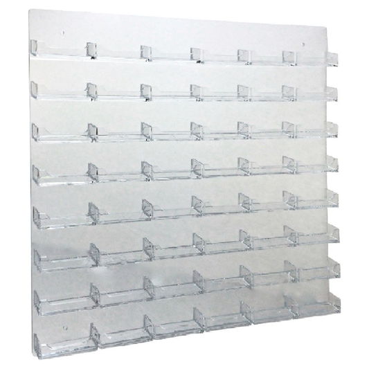 Clear Acrylic 48-Pocket Wall-Mount Business Card Holder