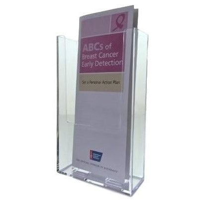 Clear Wall Mount Brochure Holder for 4" x 9" Brochures