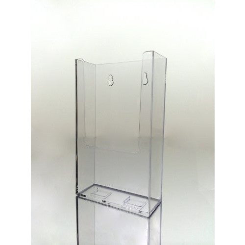 Clear Wall Mount Brochure Holder for 4" x 9" Brochures