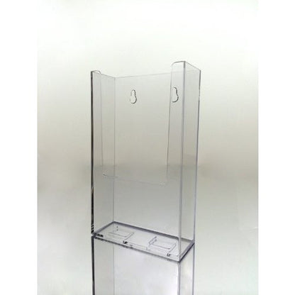 Clear Wall Mount Brochure Holder for 4" x 9" Brochures