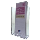 Clear Wall Mount Brochure Holder for 4" x 9" Brochures