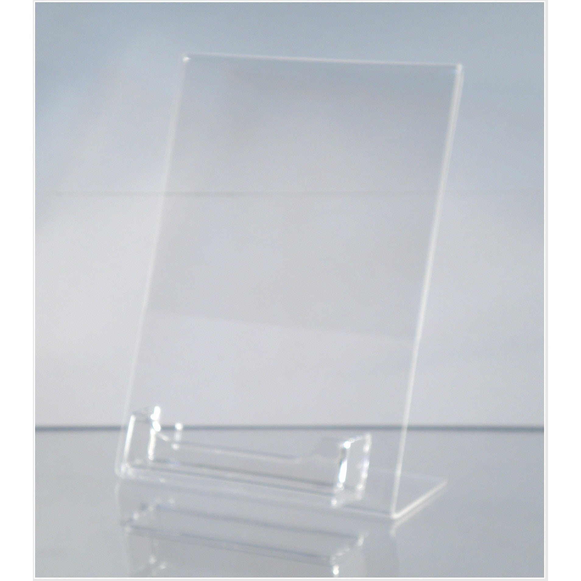 Slanted 5" x 7" Sign Holder with Business Card Holder