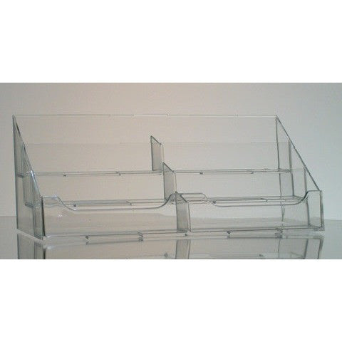 Clear Acrylic 6-Pocket Countertop Business Card Holder
