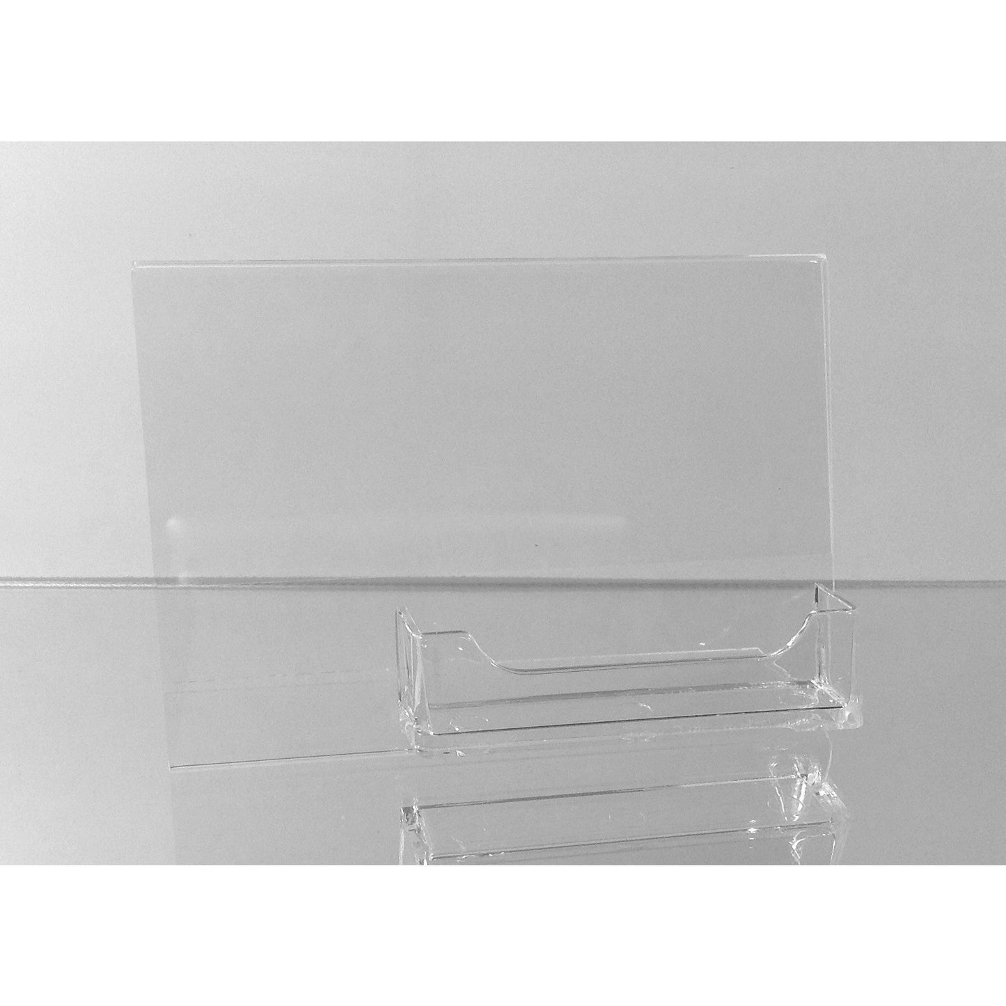 Slanted 6" x 4" Sign Holder with Business Card Holder