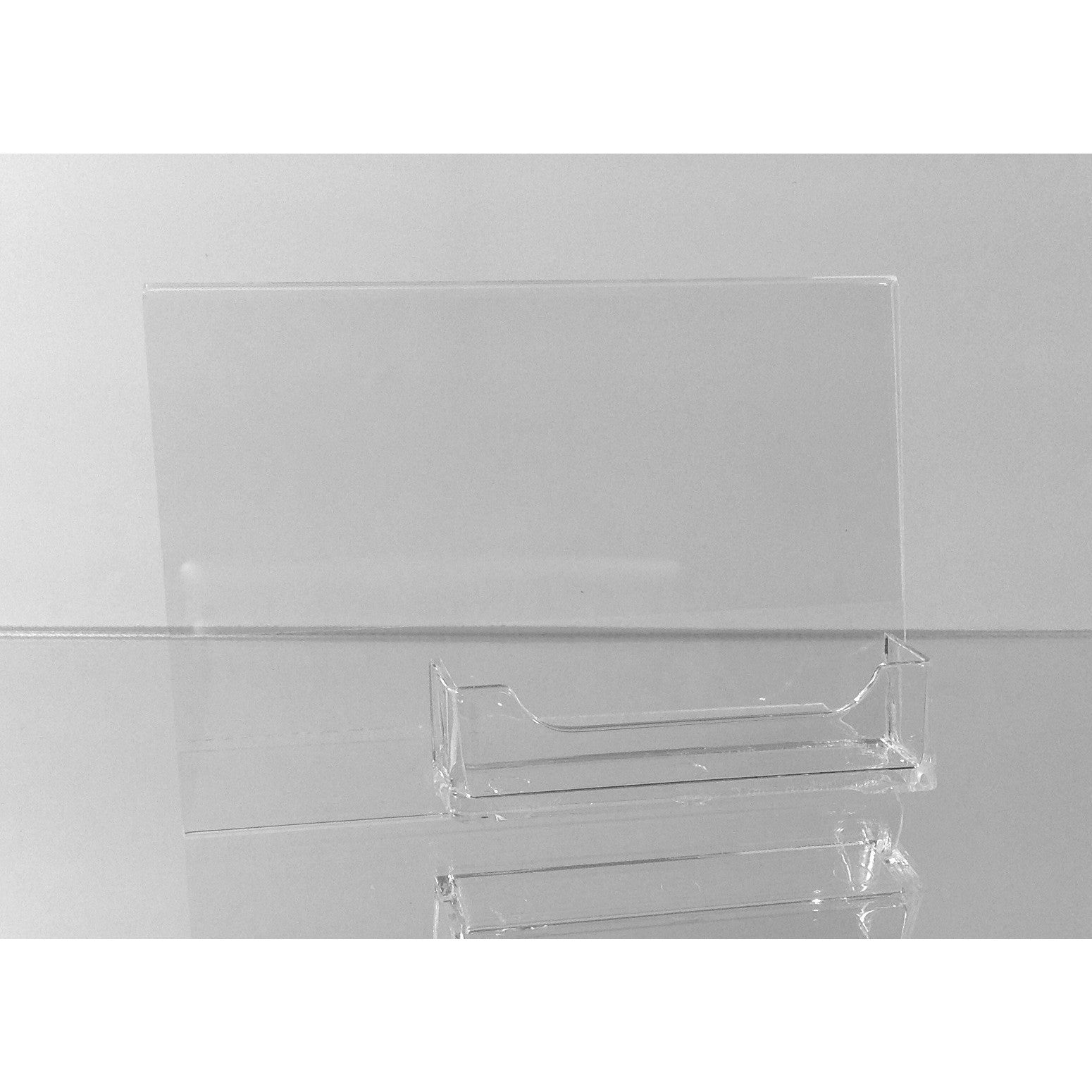 Slanted 6" x 4" Sign Holder with Business Card Holder