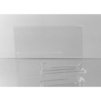 Slanted 6" x 4" Sign Holder with Business Card Holder