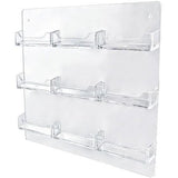 Clear Acrylic 9-Pocket Wall-Mount Business Card Holder