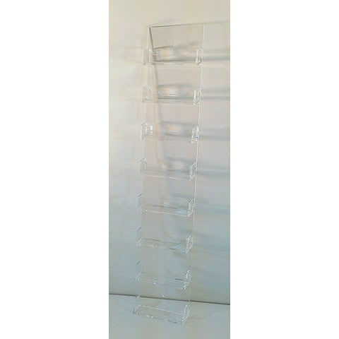Clear Acrylic 8-Pocket Wall-Mount Business Card Holder