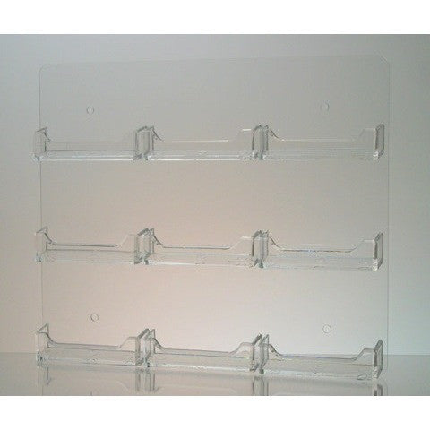Clear Acrylic 9-Pocket Wall-Mount Business Card Holder
