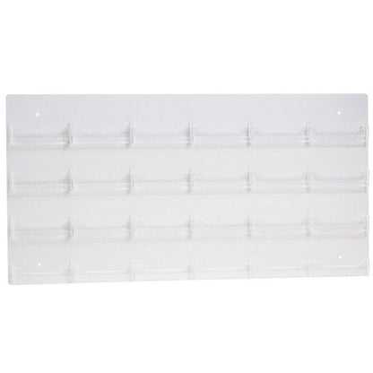 Clear Acrylic 24-Pocket Wall-Mount Business Card Holder