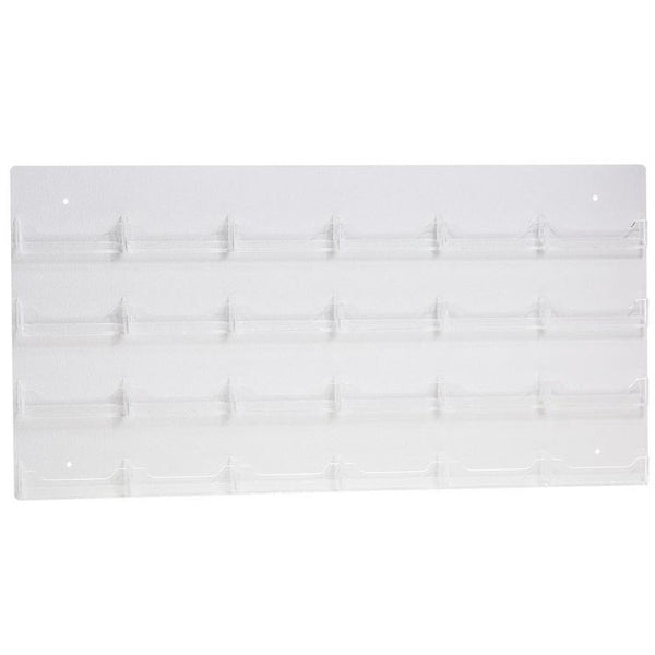 Clear Acrylic 24-Pocket Wall-Mount Business Card Holder