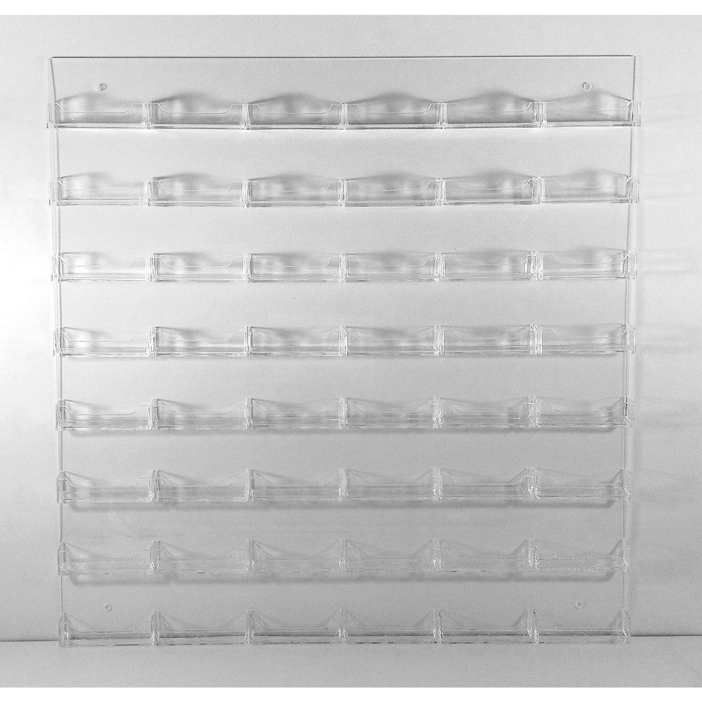 Clear Acrylic 48-Pocket Wall-Mount Business Card Holder