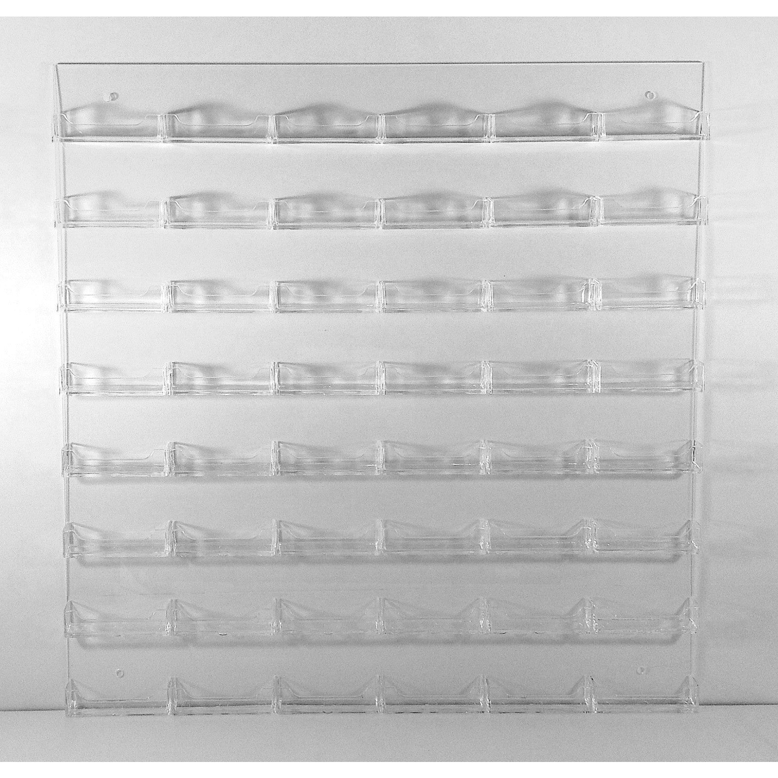 Clear Acrylic 48-Pocket Wall-Mount Business Card Holder