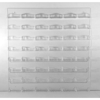Clear Acrylic 48-Pocket Wall-Mount Business Card Holder
