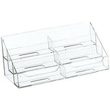 Clear Acrylic 6-Pocket Countertop Business Card Holder