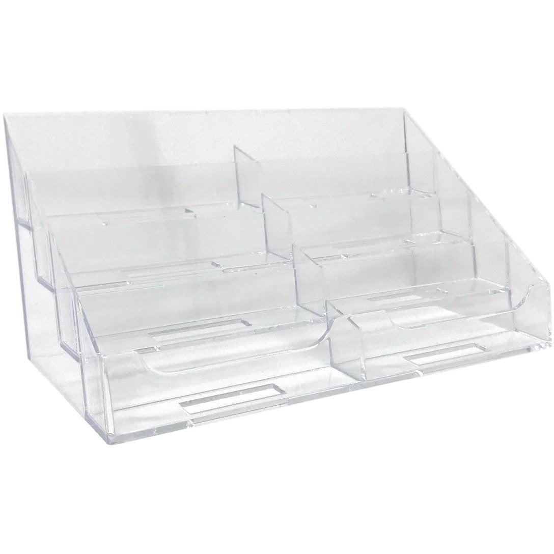 Dazzling Displays Clear 8-Pocket Counter Top Business Card Holder