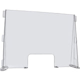 29 Inch Wide x 23 Inch High Clear Acrylic Desk or Counter Sneeze Guard Protection Divider