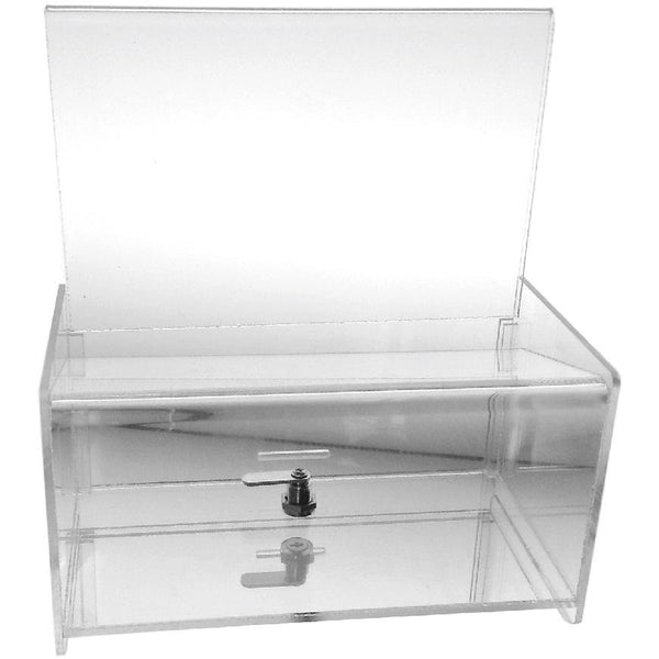 Clear Acrylic Easy Drop Donation Box
