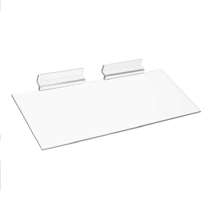 Clear Injection Molded 4" x 10" Slatwall Shelf