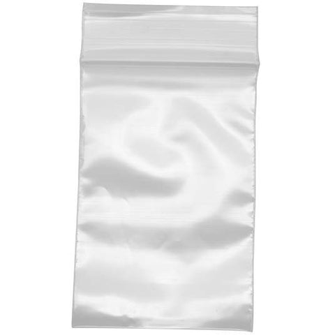2 Mil 1.5" x 2" Clear Resealable Zip Lock Poly Bags, Pack of 100